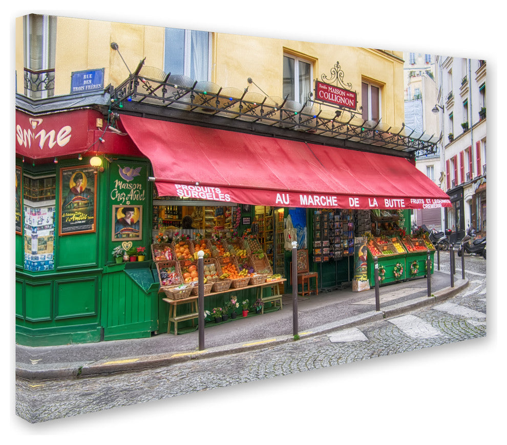 Cora Niele 'Green Grocer In Paris' Canvas Art, 30" x 47"