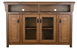 70" Wide Mission Tall Entertainment Console, Aqua Oak