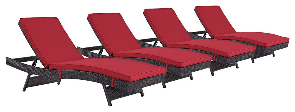 Convene Chaise Outdoor Patio, Set of 4