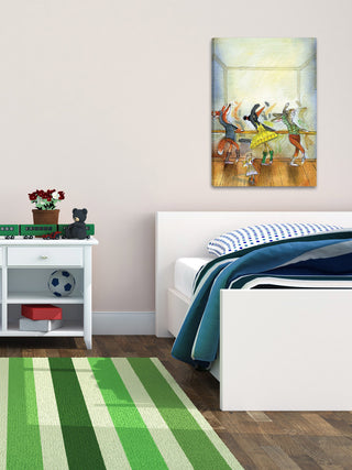 "Ballet Lesson" Painting Print on Canvas by Curtis