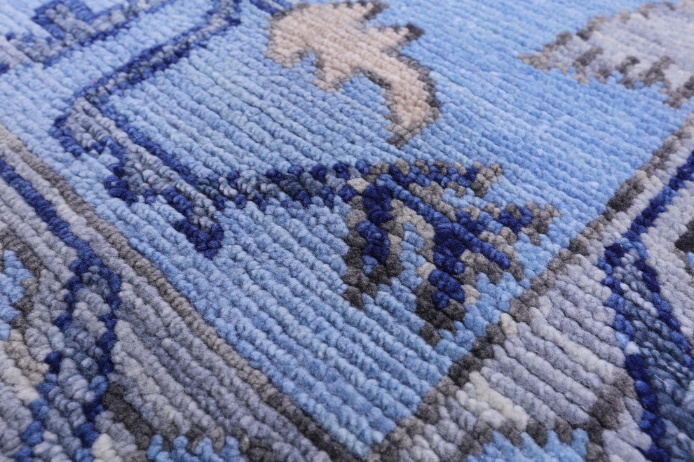 9' 0" X 11' 10" Turkish Oushak Hand-Knotted Wool Rug - Q15841