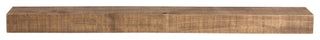 Solid Timber Floating Mantel Shelf, Aged Oak, 66"