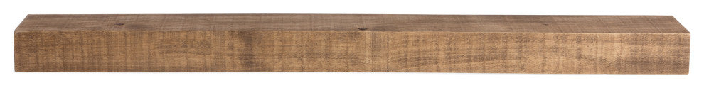 Solid Timber Floating Mantel Shelf, Aged Oak, 66"