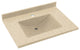 Swan Contour Solid Surface Bathroom Vanity Top, Bermuda Sand