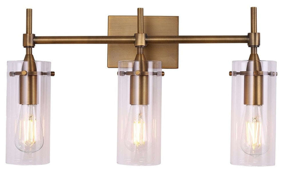 Effimero 3-Light Wall Sconce, Antique Brass