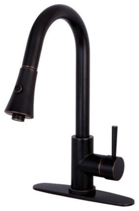 Gourmetier Single-Handle Pull-Down Kitchen Faucet, Naples Bronze