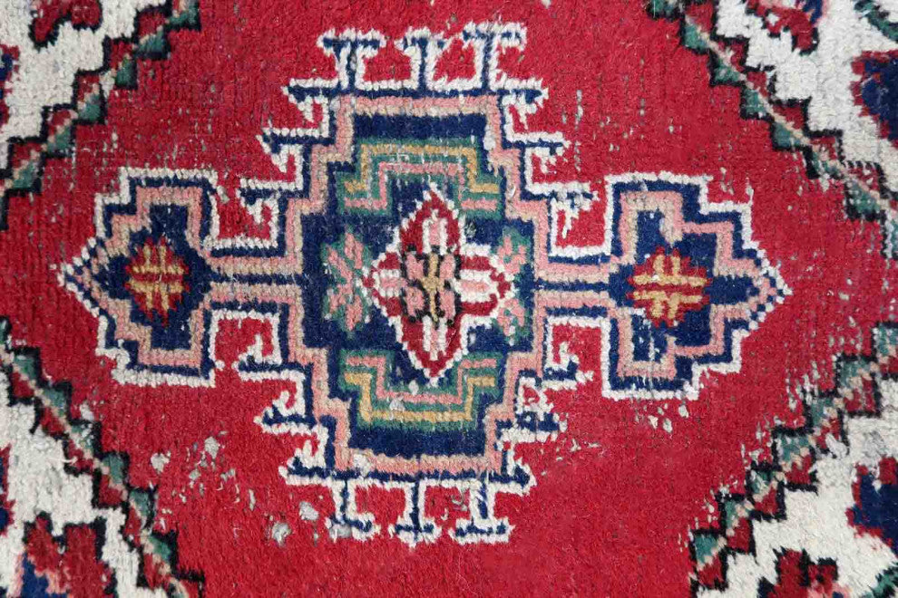 Handmade Vintage Persian Hamadan Rug 2.1'x2.9', 65cmx89cm 1970s