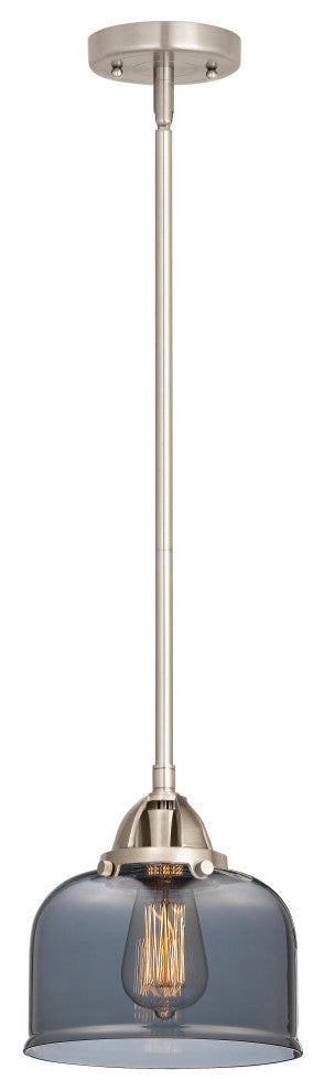 Large Bell Mini Pendant, Brushed Satin Nickel, Plated Smoke, Plated Smoke
