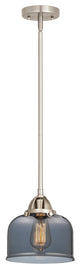 Large Bell Mini Pendant, Brushed Satin Nickel, Plated Smoke, Plated Smoke
