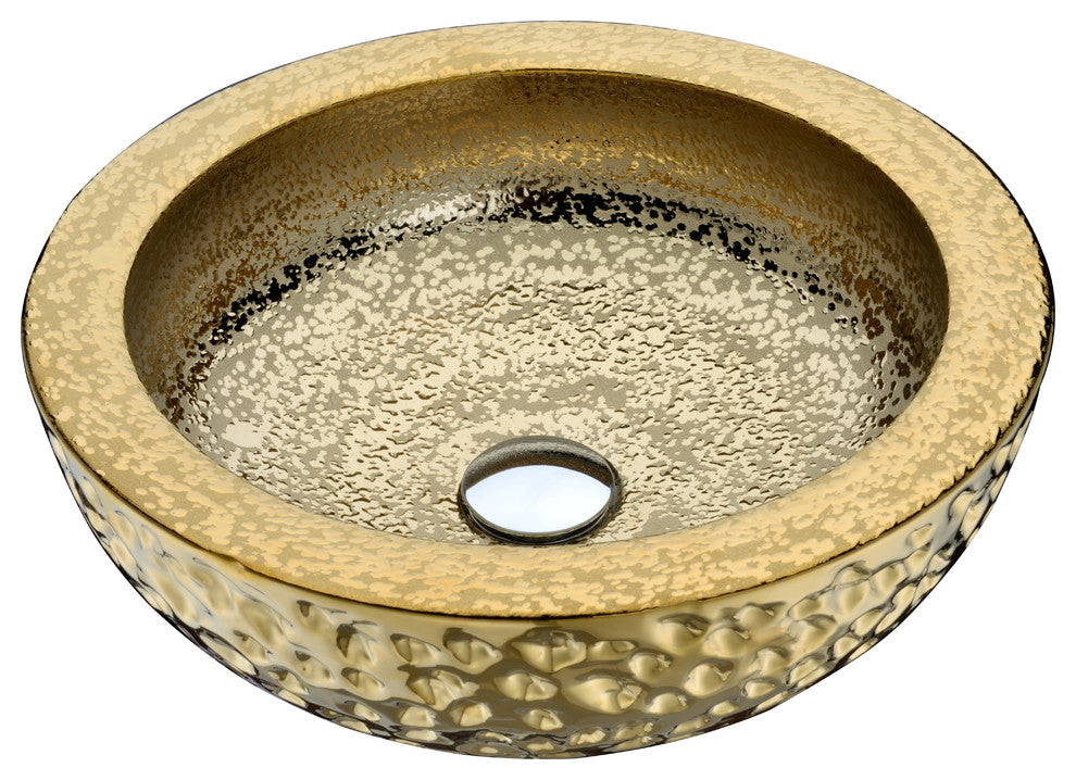 Regalia Series Vessel Sink, Speckled Gold