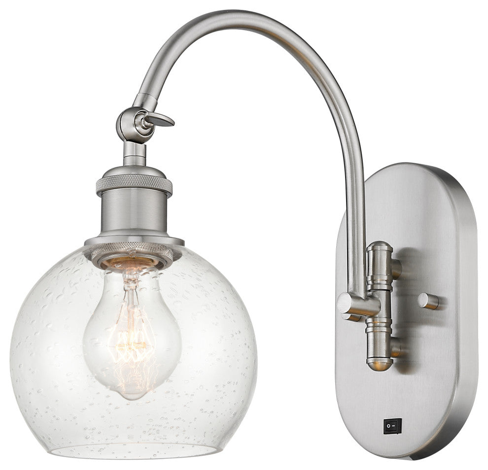 Innovations 518-1W-SN-G124-6 1 Light 6" Sconce, Brushed Satin Nickel