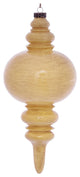 Vickerman Mc197590 13" Tan Wood Grain Finial Ornament