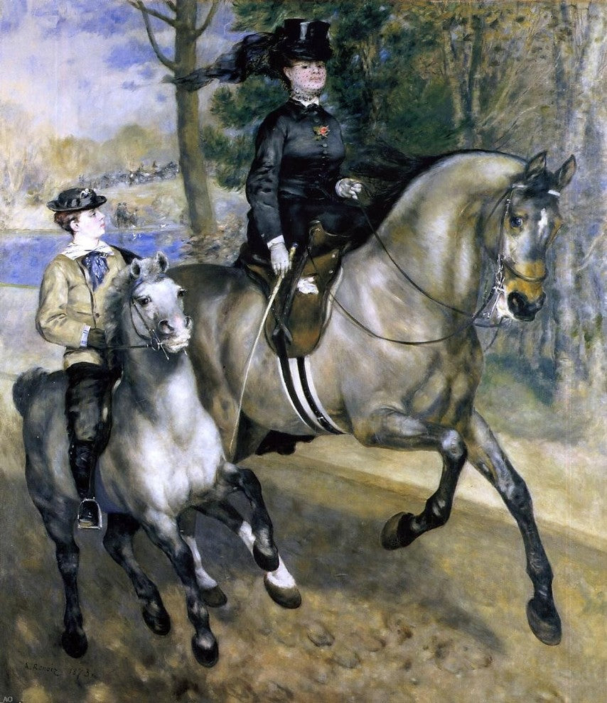 Pierre Auguste Renoir Riding in the Bois de Boulogne Wall Decal