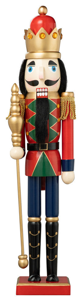 24"H Wooden Christmas King Nutcracker