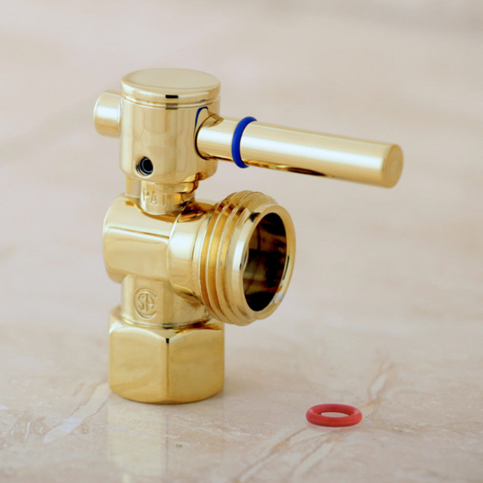 Fauceture 1/2" IPS X 3/4" Hose Washing Machine Valve, Polished Brass