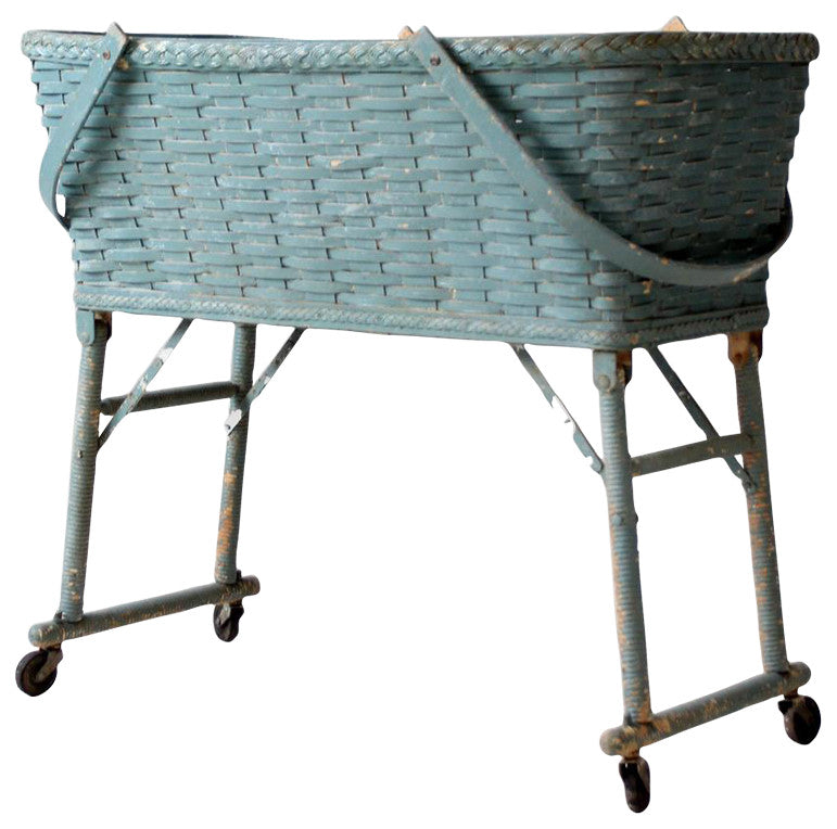 Consigned, Antique Basket with Legs