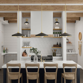 Brooks Matte Black 18" Adjustable Barn Light Pendant