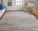 Weave & Wander Akton Shag Rug, Ivory/Rustic Brown, 8ft x 10ft Rug