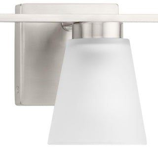Tanner Collection Three-Light Transitional Vanity Light, Brushed Nickel