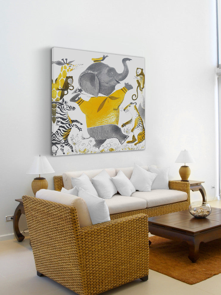 "Wild Animals" Painting Print on Canvas by Curtis