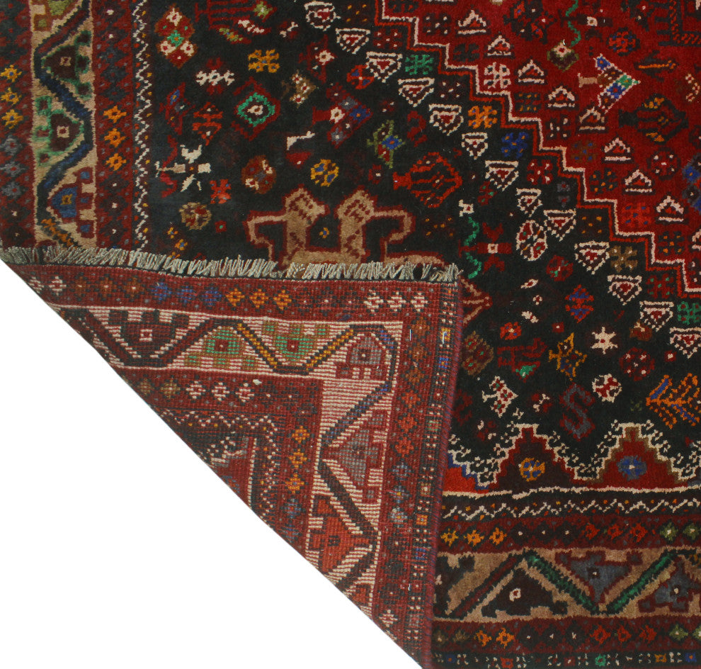 Fine Vintage Distressed P 545 Red Rug