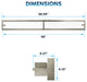 Luxrite 36" LED Vanity Lights 3CCT 30W 2100LM Dimmable Damp Rated