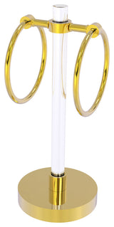 Clearview Vanity Guest Towel Ring, Polished Brass