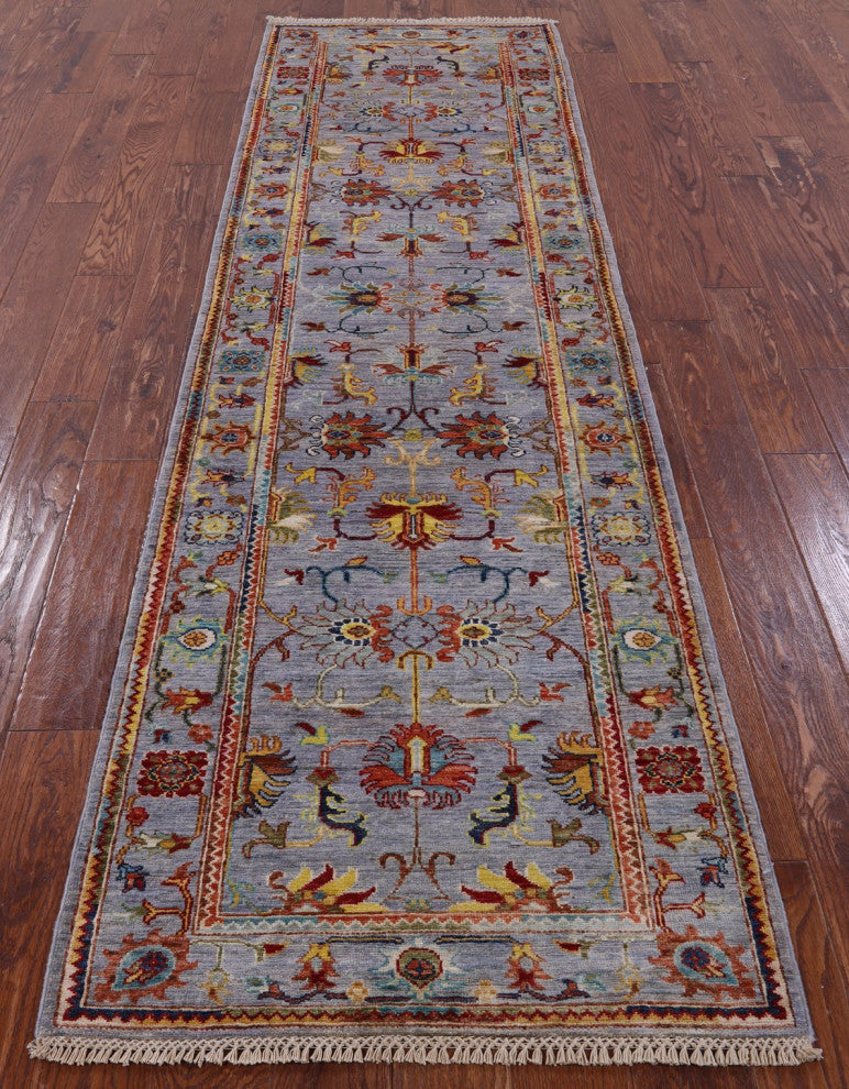 2' 9" X 9' 9" Handmade Persian Tabriz Wool Runner Rug Q8374