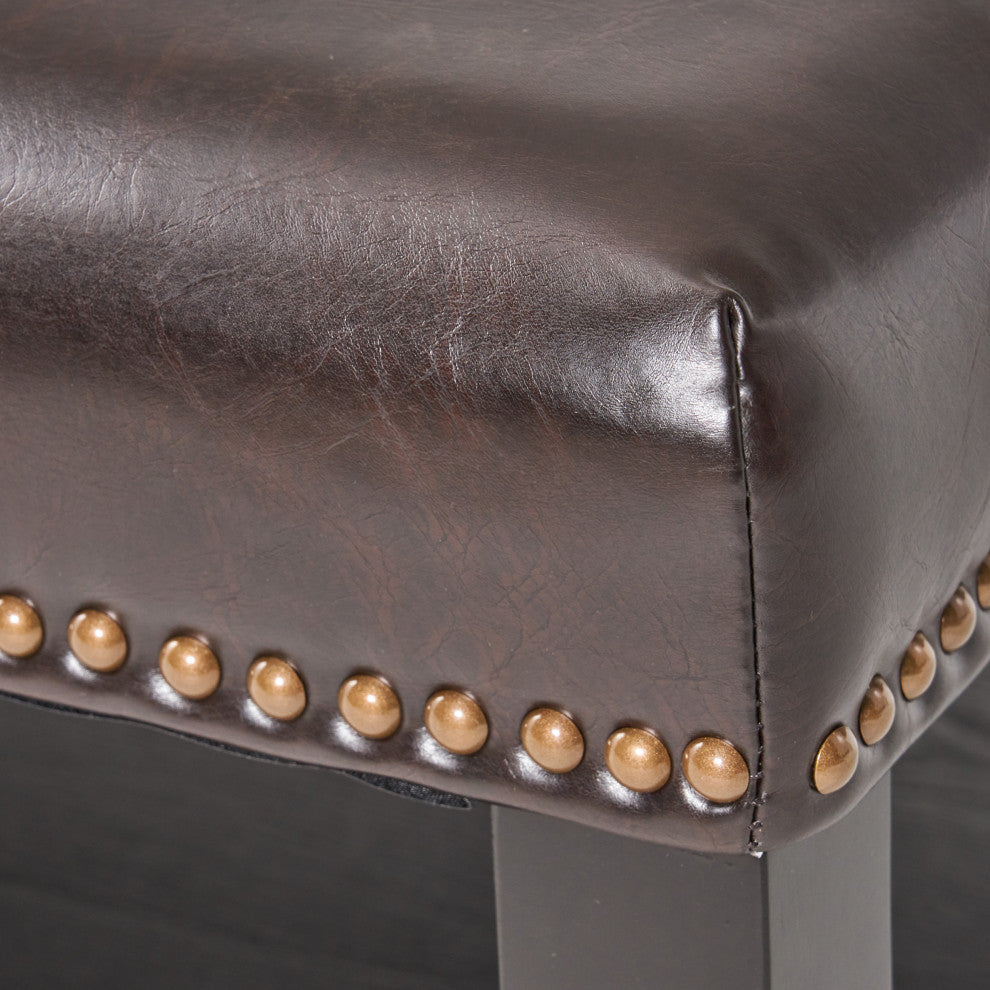 GDF Studio Kelapith Contemporary Upholstered Birch Wood Ottoman with Shelf