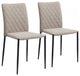 Set of Two Beige Diamond Weave Dining Chairs