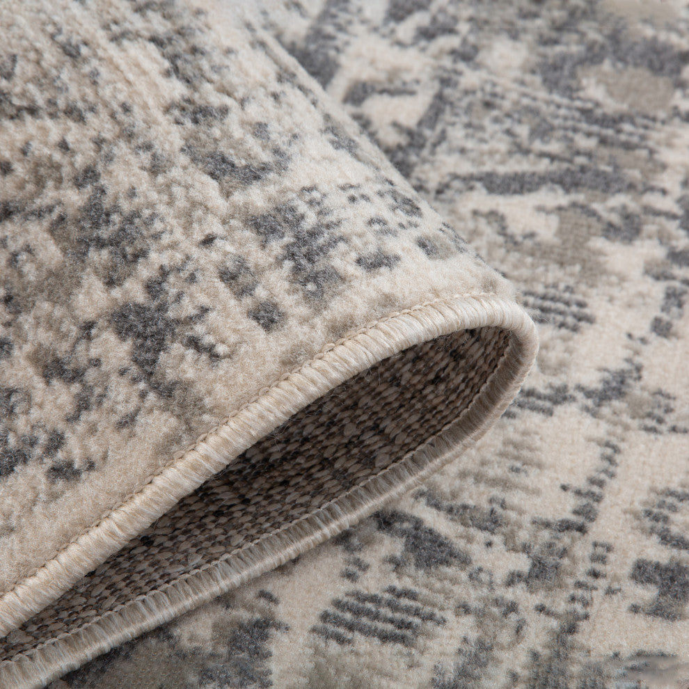 Alpine Dale Runner, Gray, 2'7" x 10', Medallion
