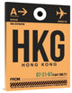"HKG Hog Kong Luggage Tag 2" Fine Art Print