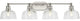 Singleton 4-Light 36" Brushed Nickel Farmhouse Vanity Light, Clear Glass Shades