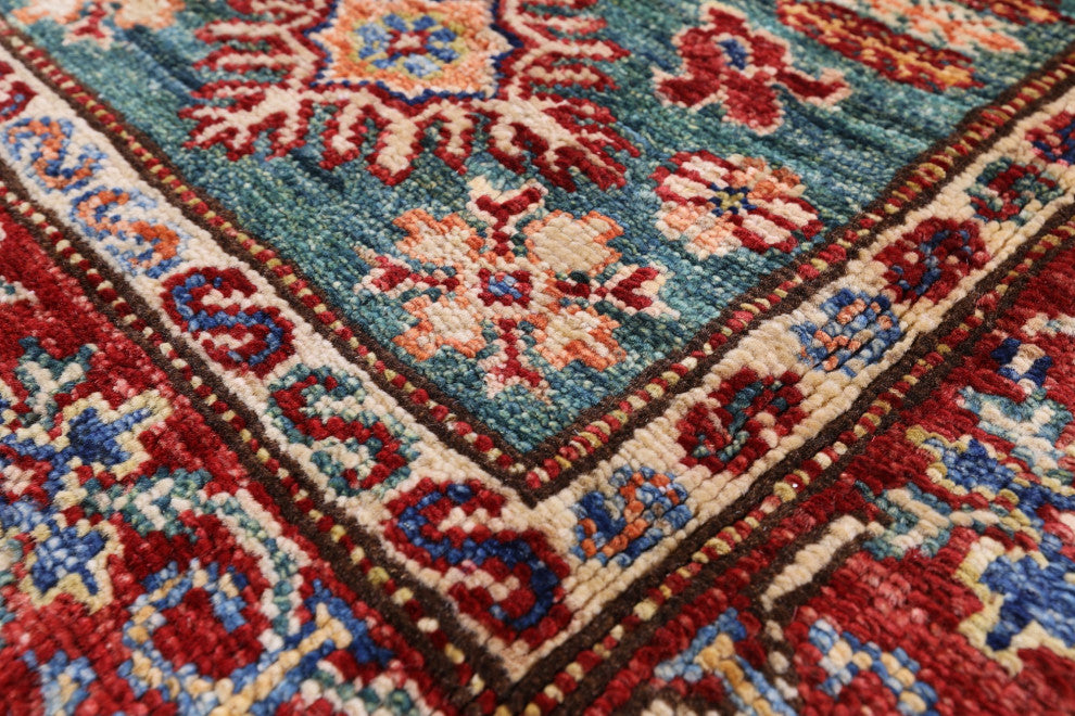 1' 10" X 3' 1" Super Kazak Handmade Wool Rug - Q12983