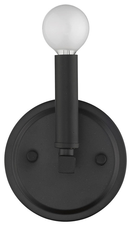 One Light Matte Black Wall Sconce