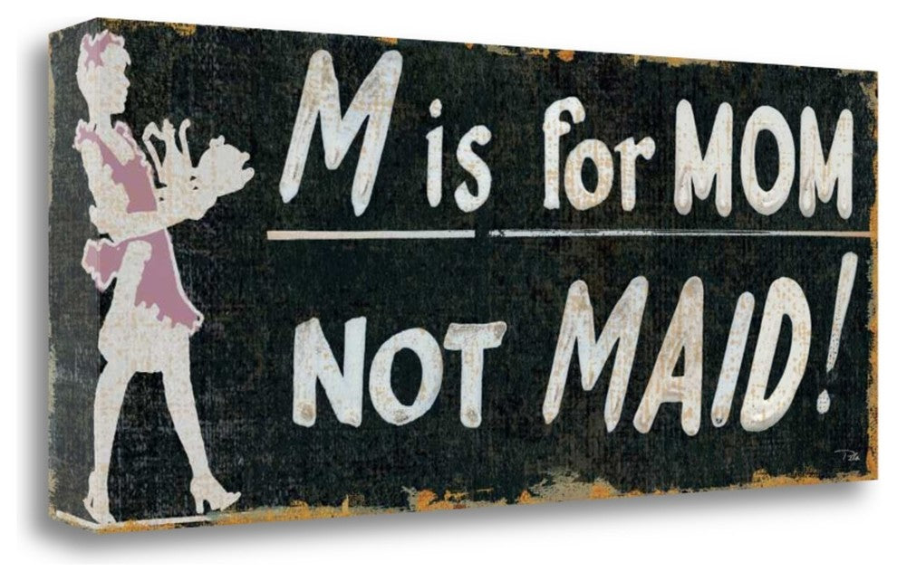 "M Is For Mom" By Pela Studio,Ready to Hang Giclee Print on Gallery Wrap Canvas