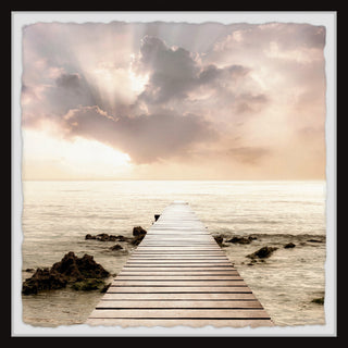 "Enjoy Every Sunset" Framed Painting Print, 12x12