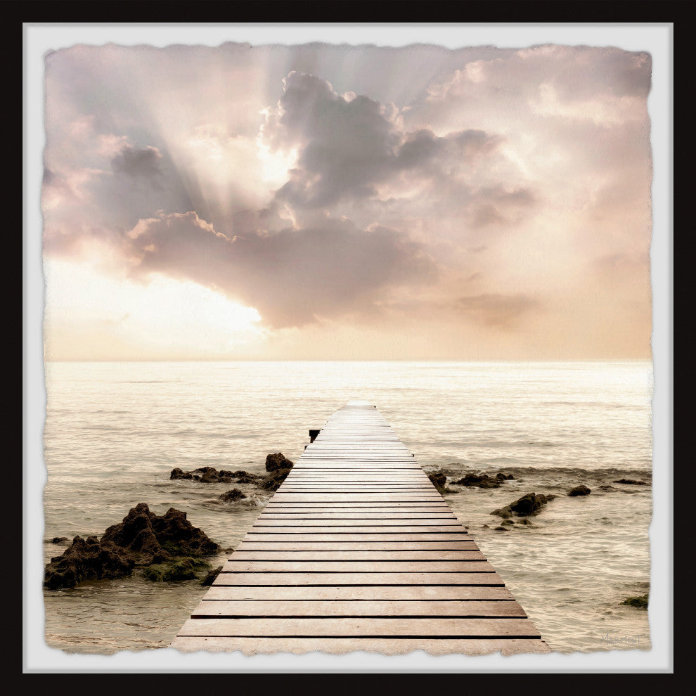 "Enjoy Every Sunset" Framed Painting Print, 12x12