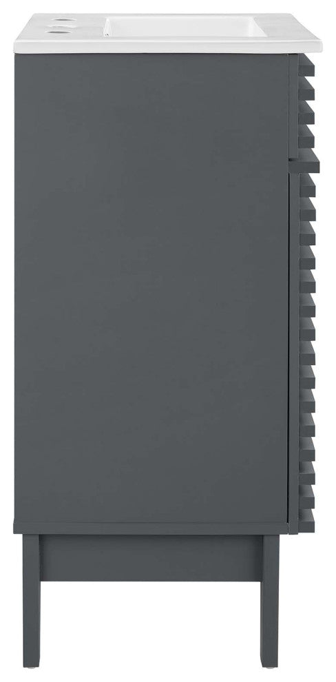 Render 18" Bathroom Vanity Cabinet, Gray White