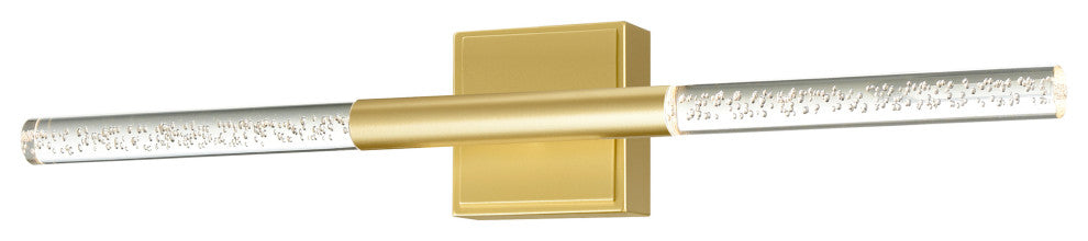 Integrated LED Satin Gold Vanity Light