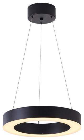 LED Chandelier, Matte Black