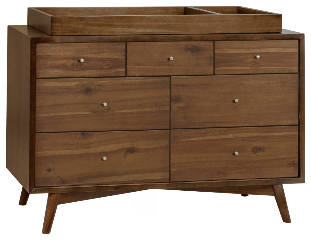 Palma 7-Drawer Assembled Double Dresser, Natural Walnut