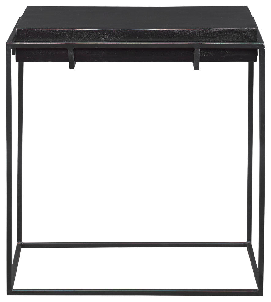 Uttermost Telone Modern Black Side table
