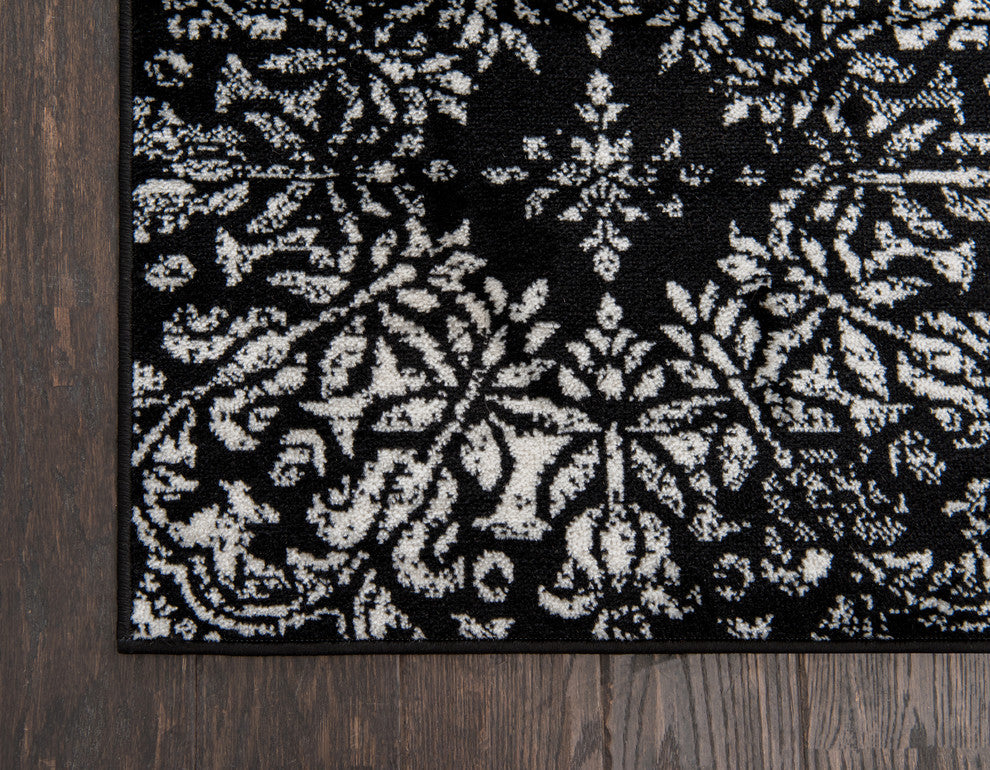 Unique Loom Black Grand Sofia 3' 3 x 5' 3 Area Rug