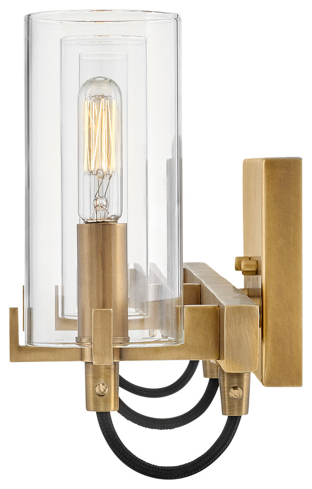 Hinkley Ryden Medium Three Light Vanity, Heritage Brass