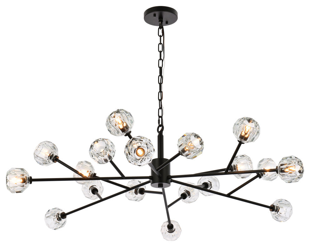 18 Light Pendant, Black