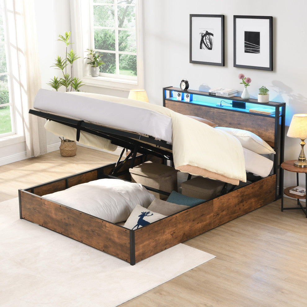 Gewnee Lift-up Storage Bed Frame
