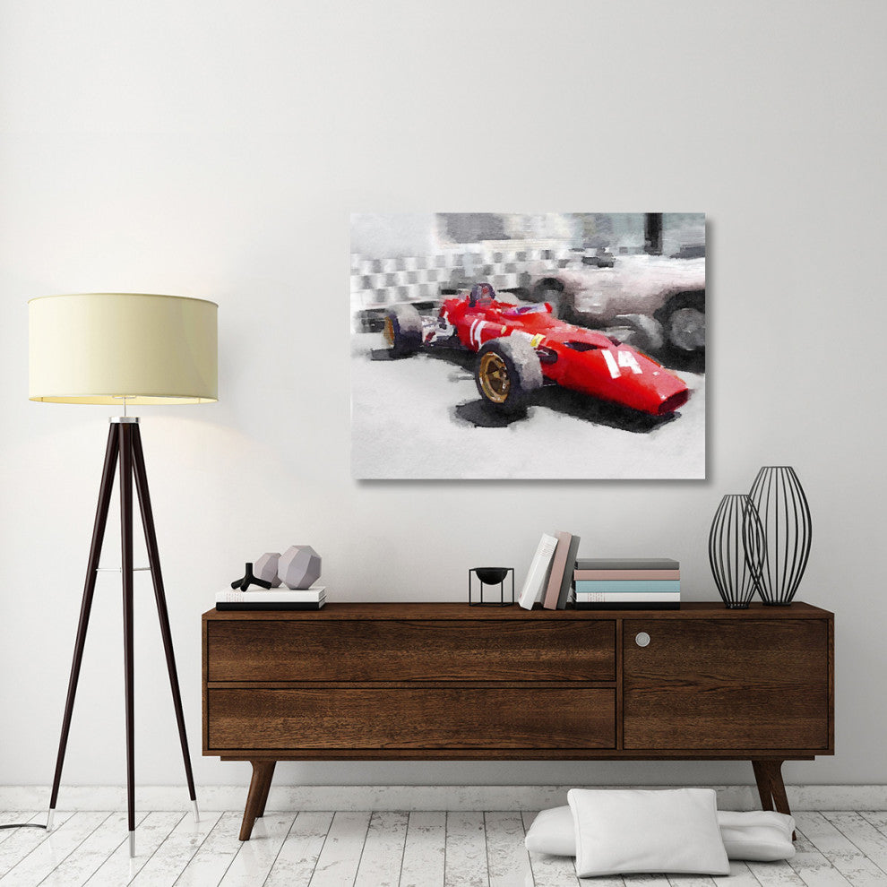 "Ferrari 312 Laguna Seca Watercolor" Fine Art Print