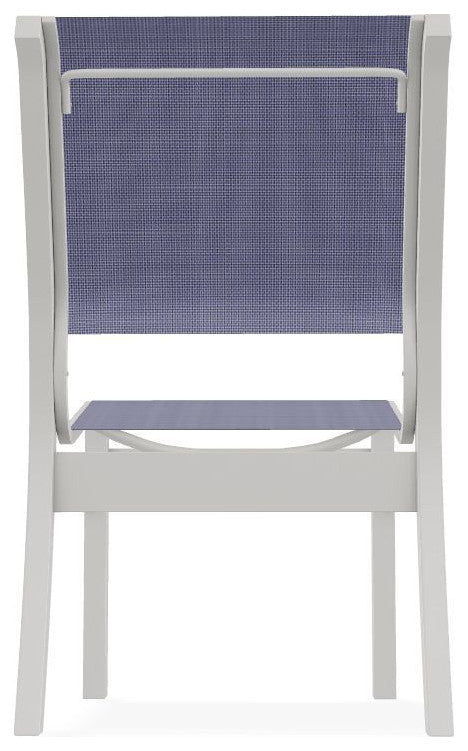 Leeward Sling Stackable Outdoor Dining Chair, Breeze/Snow