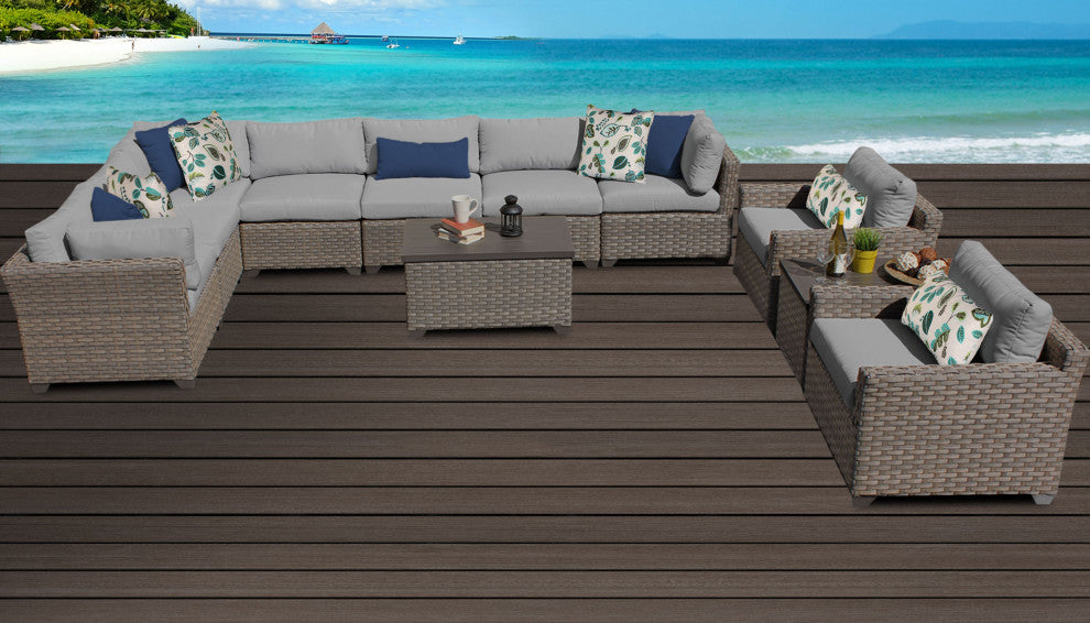 Monterey 11 Piece Outdoor Wicker Patio Furniture Set 11a
